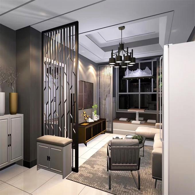 Divisori da pavimento a soffitto personalizzabili Divisori da ambiente medio Divisori da ambiente in metallo Screens in acciaio inossidabile & Divisori da ambiente 3