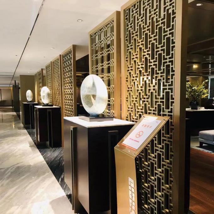 Divisori da pavimento a soffitto personalizzabili Divisori da ambiente medio Divisori da ambiente in metallo Screens in acciaio inossidabile & Divisori da ambiente 5