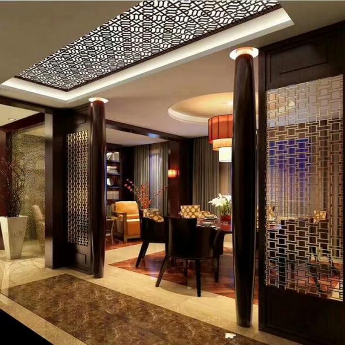 Divisori da pavimento a soffitto personalizzabili Divisori da ambiente medio Divisori da ambiente in metallo Screens in acciaio inossidabile & Divisori da ambiente 7