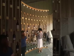 Espositore Vino Placcatura Pvd Armadietto Vino Acciaio Inossidabile Colore Nero Titanio