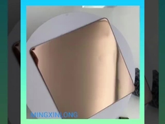 specchio caffè antico lamiere in acciaio inossidabile di colore oro per la decorazione