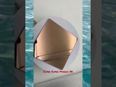 specchio in acciaio inossidabile di colore bronzo -