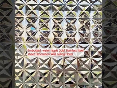 Acqua in rilievo in rilievo In acciaio inossidabile oro Decorazione Parete soffitto Hotel
