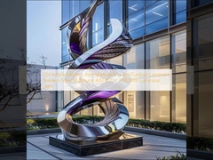304 InStyle Modellazione animale moderna Arte Outdoor Landmark Sculture in acciaio inossidabile AISI ASTM 316L Con luce luminosa