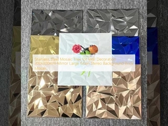 Mosaico in acciaio inossidabile piastrelle per decorazioni murali 300x300mm Specchio Grande grano Stereo Sfondo Mosaico in mattoni