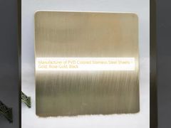 Produttore di lamiere di acciaio inossidabile di colore PVD - oro, oro rosa, nero