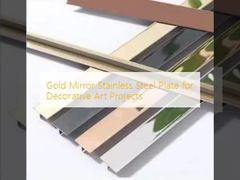 Placca in acciaio inossidabile a specchio d'oro per progetti d'arte decorativa
