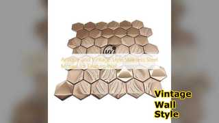 Mosaico vintage in acciaio inossidabile per pareti