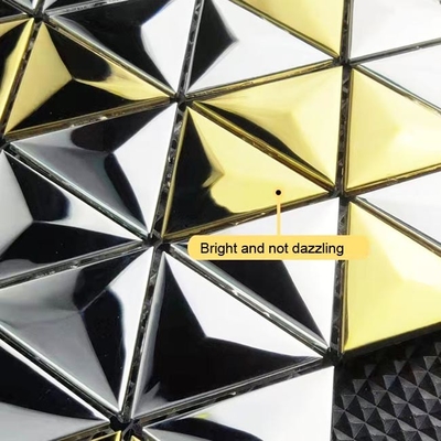 tessera triangolare di acciaio inossidabile del cono 3D per l'oro d'argento della decorazione JIS della parete