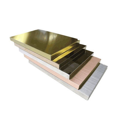 Prezzo buono 316L Color Gold Silver Stainless Steel Sheet 304 Rose Gold Bronze Mirror Metal Honeycomb Panel Con Stampa Antifinger in linea