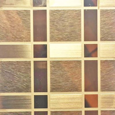 Buon prezzo La linea sottile parziale del modello di rettangolo ha inciso lo strato di acciaio inossidabile di colore dello specchio in linea