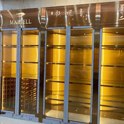 Buon prezzo I Governi moderni di lusso del vino della porta di vetro si dirigono in linea