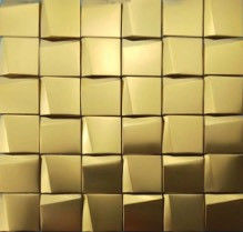 Prezzo buono 48 decorazione trapezoidale della cucina delle tessere 293×293mm di acciaio inossidabile 3d in linea