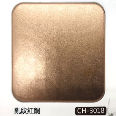 Buon prezzo Copper Color Vibration Brushed Finish 304 lamiera in acciaio inossidabile per la decorazione degli interni in linea