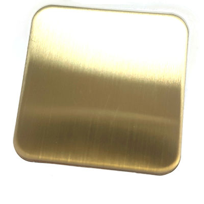 Prezzo buono Champagne Colore Oro Linea di capelli spazzolata Finitura 201J1 Lastra in acciaio inossidabile Con Stampa anti dita in linea