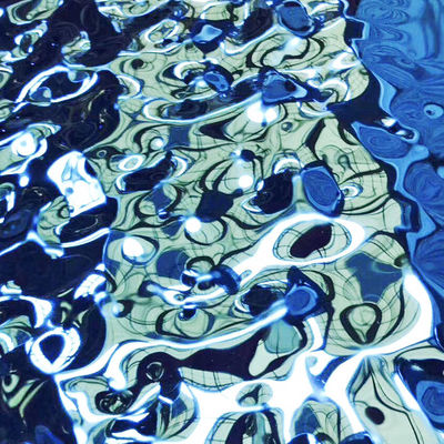 Prezzo buono JIS SUS 304 Zaffiro Blu Violeta Acqua Ripple Acciaio inossidabile Piastra decorativa colore personalizzato in linea