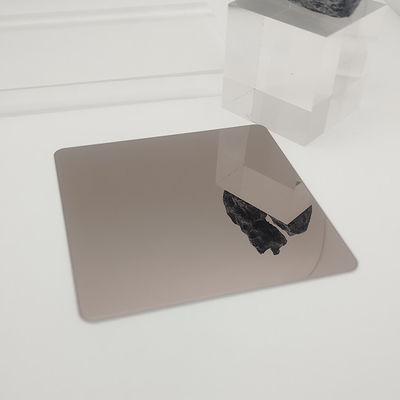 Buon prezzo Fogli di acciaio inossidabile 304 Fogli di colore caffè Superficie dello specchio in linea