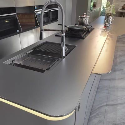 Customized 316L Hairline spazzolato in rilievo superficie di sballaggio in acciaio inossidabile finito 304 Round Edge cucina scrivania