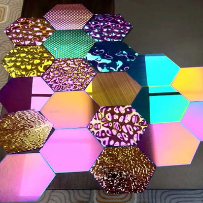 Buon prezzo Piastra in acciaio inossidabile colorato per decorazioni interni di hotel a cinque stelle in linea