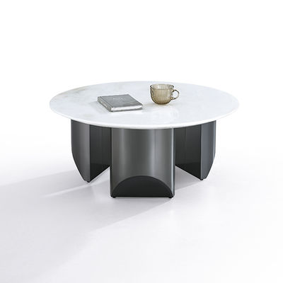 Prezzo buono OEM Tavolo da caffè in acciaio inossidabile in pietra artificiale in linea