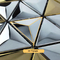 tessera triangolare di acciaio inossidabile del cono 3D per l'oro d'argento della decorazione JIS della parete