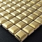 Piccole tessere di acciaio inossidabile dell'oro PVD del cubo per la decorazione 30.5x30.5cm della parete