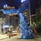 Pesce della balena che modella Art Outdoor Stainless Steel Sculptures AISI ASTM 201 con luce