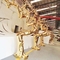 Lo specchio a forma di del tronco ha lucidato il ODM di titanio dell'oro PVD della scultura di acciaio inossidabile