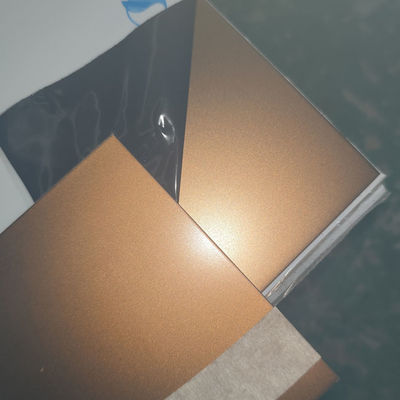 Prezzo buono la sabbia di 316L PVD ha fatto saltare lo strato colorato 1000*2000mm di rame rosso di acciaio inossidabile in linea