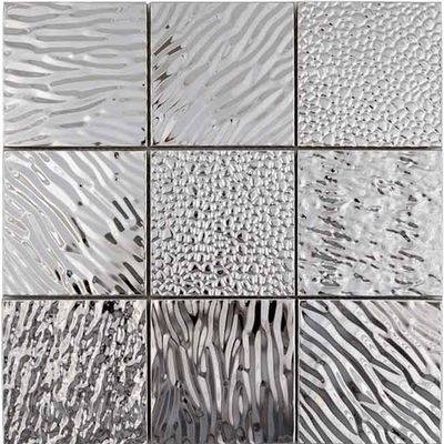Prezzo buono Mosaico del metallo di acciaio inossidabile per lo schiocco Art Relaxing Style di Backsplash in linea
