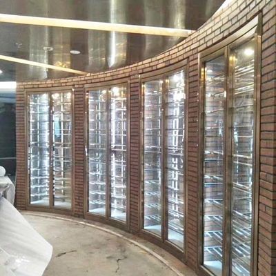 Prezzo buono Pannello a comando a tocco del dispositivo di raffreddamento 240V 50Hz del Governo del vino di acciaio inossidabile del metallo in linea