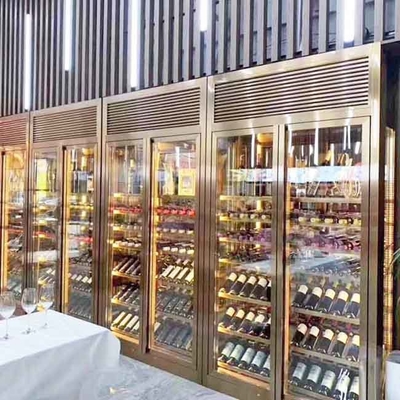 Espositore Vino Placcatura Pvd Armadietto Vino Acciaio Inossidabile Colore Nero Titanio