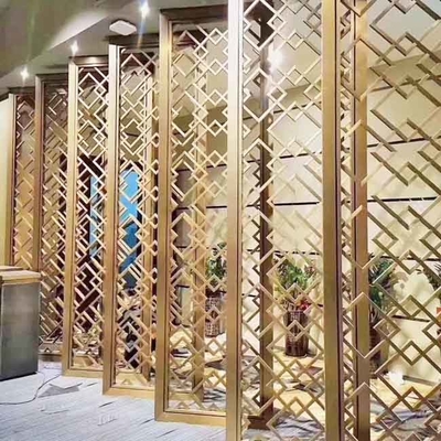 La linea sottile di Rose Gold Black Bronze Antique dell'oro ha spazzolato i divisori che pieghevoli di acciaio inossidabile della stanza della stazione termale il pannello divide lo schermo
