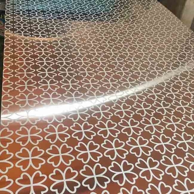 Strato inciso modello su ordinazione di acciaio inossidabile di colore dello specchio 8K per la decorazione