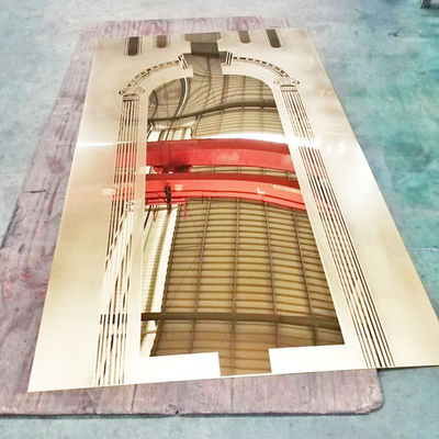 Prezzo buono La perla parziale di stile classico ha fatto saltare lo strato inciso di acciaio inossidabile di colore dello specchio in linea