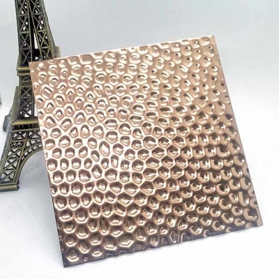 Favo impresso strato di Rose Gold Color Stainless Steel