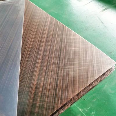 Qualità Strato antico di acciaio inossidabile di colore di rame della linea sottile trasversale per interior design fabbrica