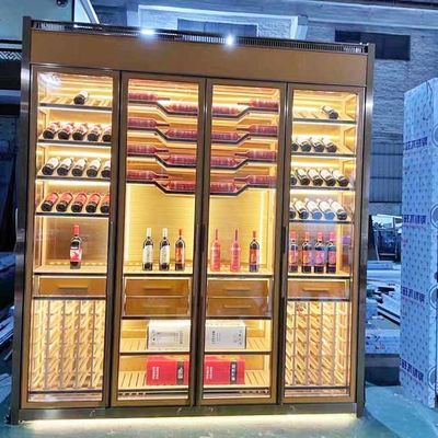 Buon prezzo Rose Gold Modern Restaurant Wine esposizione l'armadietto TUV 350*190cm in linea