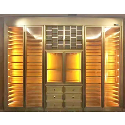 Prezzo buono Iso 300*160cm dell'unità ASTM 316L del Governo di Champagne Gold Refrigerated Wine Display in linea