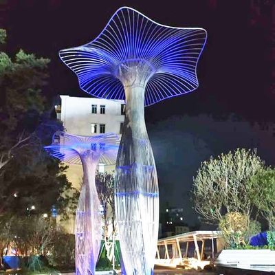 Prezzo buono gli ornamenti del giardino del fungo del metallo 316l scolpiscono la durevolezza antiruggine in linea