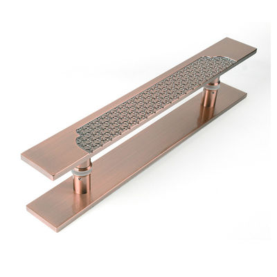 Prezzo buono Maniglia di porta su ordinazione della lega di alluminio che incide rivestimento bronzeo della linea sottile dell'oggetto d'antiquariato di amore in linea