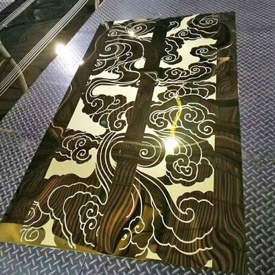 Prezzo buono Il colore d'incisione di Aisi dello strato di acciaio inossidabile di PVD ha ricoperto l'elevatore decorativo dell'oro in linea