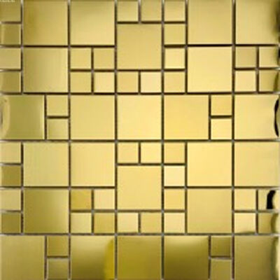 Prezzo buono Bello mosaico quadrato del metallo di acciaio inossidabile di 48*48MM per la decorazione della sala da pranzo domestica dell'hotel in linea