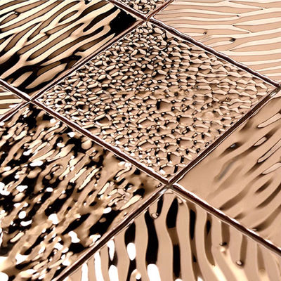 Prezzo buono Incanti la decorazione domestica di acciaio inossidabile del mosaico delle mattonelle trasversali del ciottolo in linea