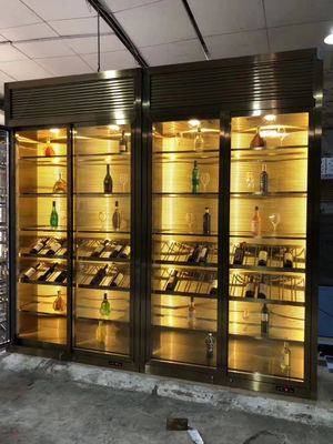 Prezzo buono I Governi del vino di acciaio inossidabile 316L di SUS ASTM 304 ramano la temperatura fredda della stanza spazzolata linea sottile antica in linea