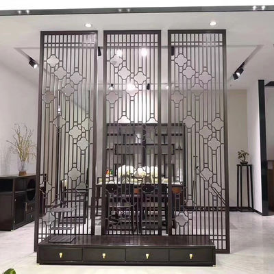 Prezzo buono 304 Finitura Nero Oro Rosa Colore Satin Laser Hollow Stainless Steel Metal Screen Partition in linea