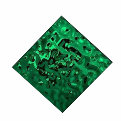 Verdi PVD Colore lamiere in acciaio inossidabile prezzo 304 specchio superficie ondulata Acqua lamiere inossidabili