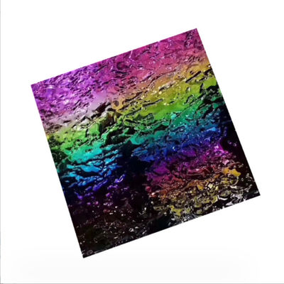 Prezzo buono SUS 201 304 316 AFP laminato a freddo 4*8ft colorato 8K specchio di acqua ondulazione in acciaio inossidabile foglio in rilievo per il pannello del soffitto in linea