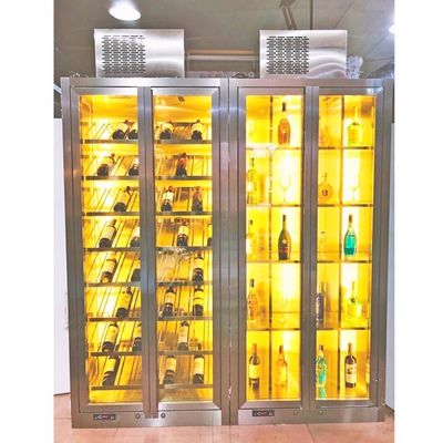Prezzo buono OED Custom Commercial Wine Cabinets in acciaio inossidabile Temperatura controllata per bar alberghiero in linea