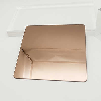 Striscia in acciaio inossidabile 304 3.0mm PVD Forno di colore Bronzo Specchio da cena 8K